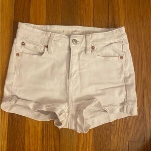American Eagle white jean shorts size 2